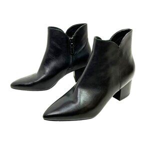 Cole Haan Elyse Leather Pointed Toe Dress Booties Womens 9B Black